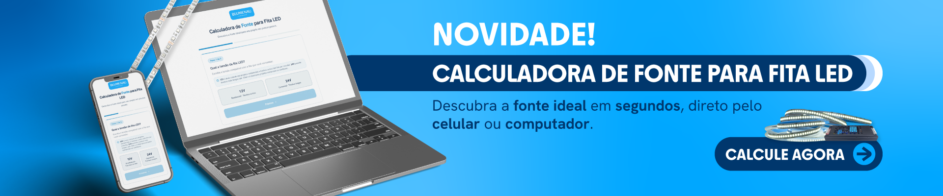 Calculadora de Fonte para Fita LED