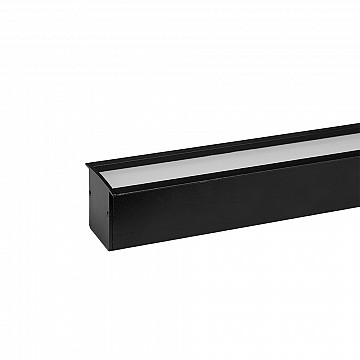 Perfil Line Recuado Embutir Alumínio 3m 48mm - Preto