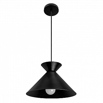 Pendente Guto Alumínio 30cm – Preto Liso