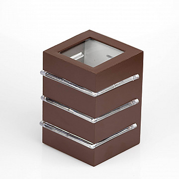 Arandela Flip 3 Aletas - Marrom Gold