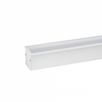 Perfil Line Recuado Embutir Alumínio 3m 48mm - Branco