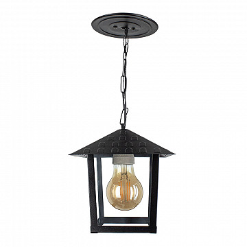 Pendente Colonial Nina Vidro Liso - Preto