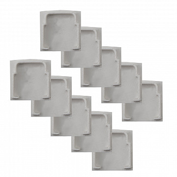 Kit Tampa | Perfil Sobrepor 23x23 10un - Branco Fosco