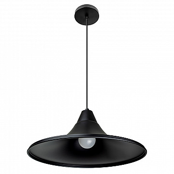 Pendente Téo Alumínio 38cm – Preto Liso