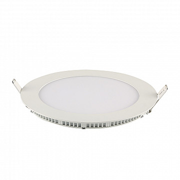 Painel LED TECH Slim Redondo Embutir 24W 3.000K - Branco