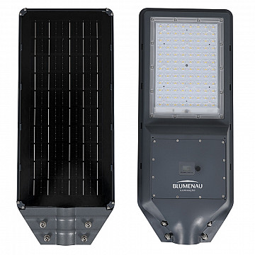 Luminária Urbana LED SOLAR 200W IP66 6.500K - Cinza