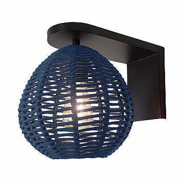 Arandela Maruni 240 mm Preto Fosco - Corda Marinho