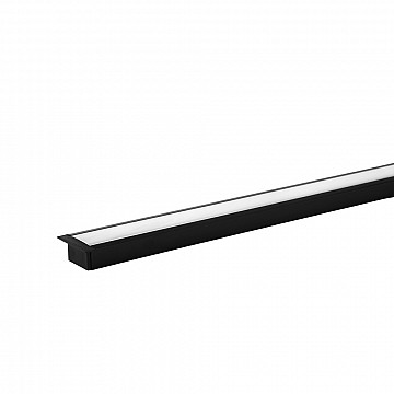 Perfil Embutir 25x14mm 2m - Preto