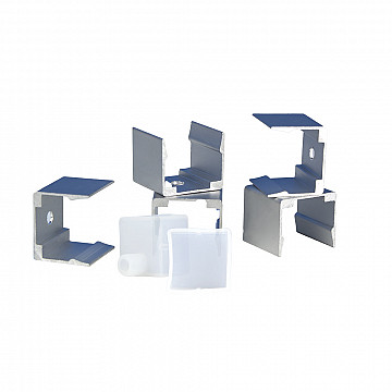 Kit Instalação | Perfil Flexível Sobrepor 20x20