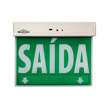 Placa de Saída LED Luz de Emergência 1 Face 1W - Verde