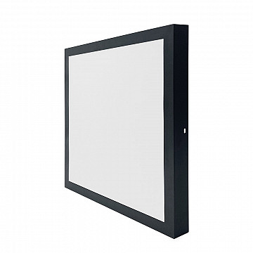 Painel LED Sobrepor Quadrado 32W 3.000K - Preto