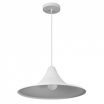 Pendente Téo Alumínio 38cm – Branco Fosco