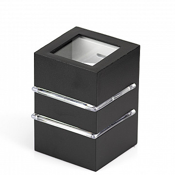 Arandela Flip 2 Aletas - Preto Fosco