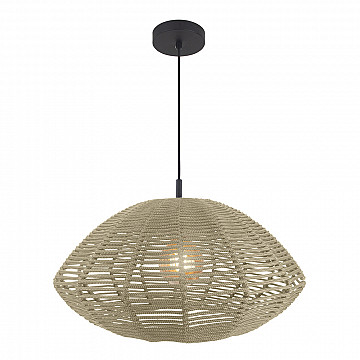 Pendente Maruni 50cm Preto Fosco - Corda Corda Areia