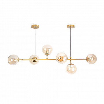 Pendente Glam Globo - Vidro Âmbar Dourado