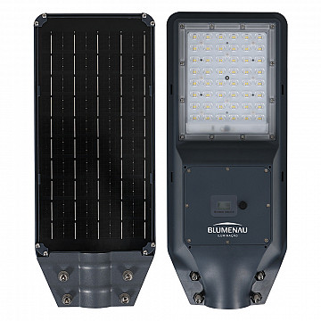 Luminária Urbana LED SOLAR 100W IP66 6.500K - Cinza