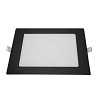 Painel LED Embutir Quadrado Alumínio 12W 6.500K - Preto
