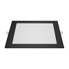 Painel LED Embutir Quadrado Alumínio 18W 3.000K - Preto