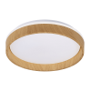 Plafon LED Duetto Redondo 390mm 30W Bivolt TCC Ajustável - Amadeirado