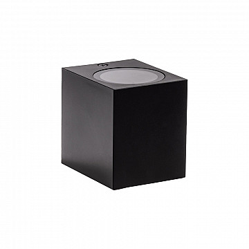 Arandela Auti 1 Facho Quadrada IP54 - Preto