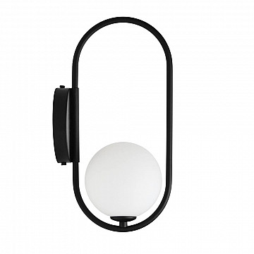 Arandela Avelã Oval 1xG9 Bivolt - Preto