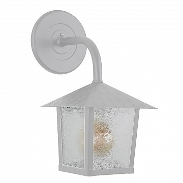 Arandela Colonial Nina Quadrada - Vidro Pontilhado - Branco Brilhante