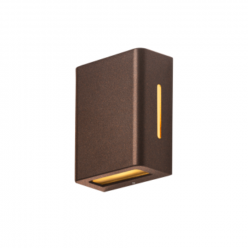 Arandela Fussen 2 Aletas Laterais 10x13cm - Marrom Gold