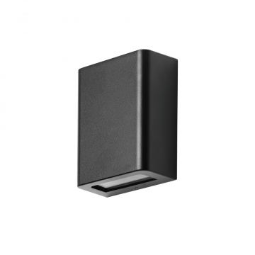 Arandela Fussen 2 Fachos 10x13cm - Preto Fosco