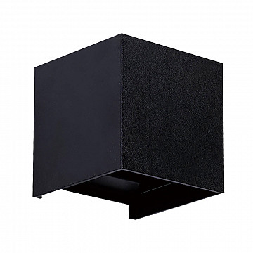 Arandela LED Free Alumínio Quadrada 6W 3.000K - Preto