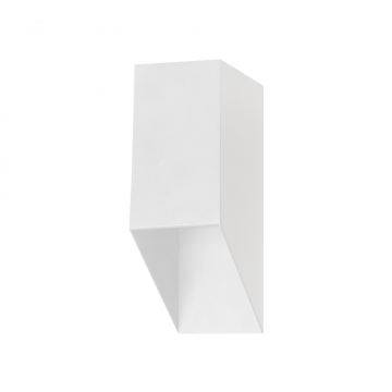 Arandela Quadro Chanfrada Alumínio 1 Facho - Branco Fosco