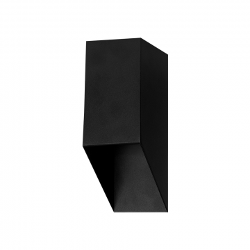 Arandela Quadro Chanfrada Alumínio 1 Facho - Preto