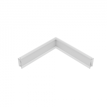 Emenda Perfil Embutir 24x7mm Teto-Parede - Branco Fosco