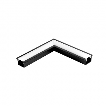 Emenda Perfil Embutir 25x14mm Teto-Teto - Preto