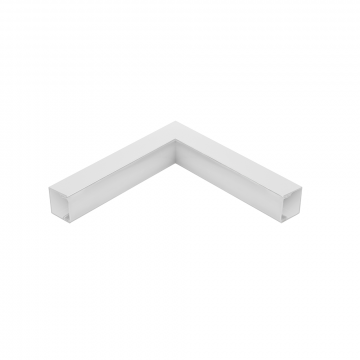 Emenda Perfil Sobrepor 17x16mm Teto-Parede - Branco Fosco