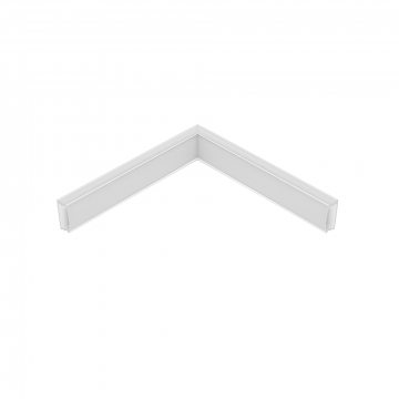 Emenda Perfil Sobrepor 17x7mm Teto-Parede - Branco Fosco