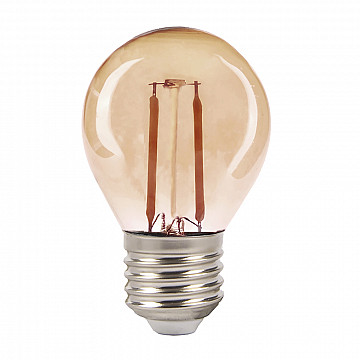 Lâmpada de Filamento LED G45 2W - Branco Quente