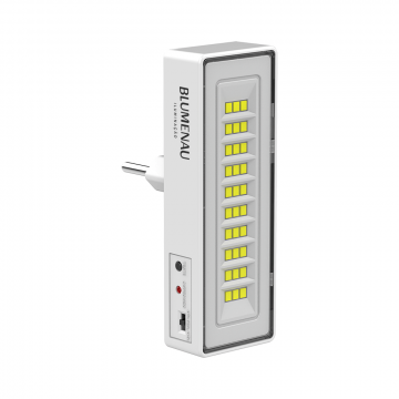 Luminária de Emergência 30 LEDs com Plug 1W 50/100lm Bivolt