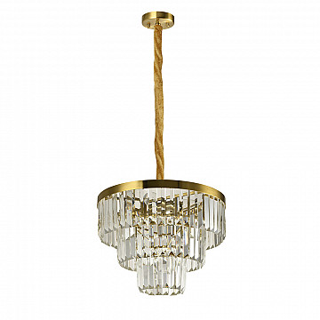 Lustre Cristal Apolo 200W Bivolt - Dourado