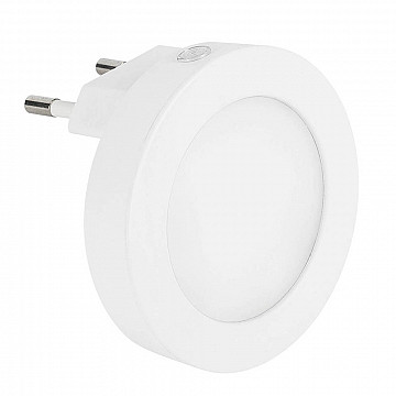 Luz Noturna LED Lisa Redonda 0,5W 3.000K - Branco