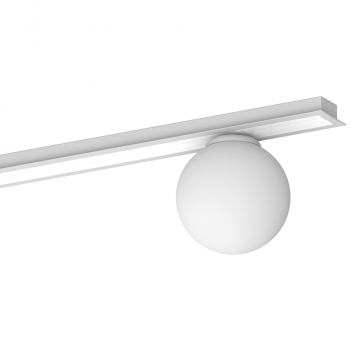 Módulo Spot Globo para Perfil - Branco Fosco