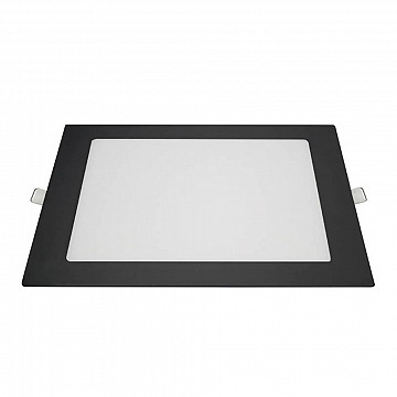 Painel LED Embutir Quadrado Alumínio 18W 4.100K - Preto