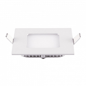 Painel LED Embutir Quadrado Alumínio 6W 6.500K - Branco
