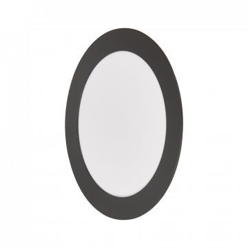 Painel LED Play Embutir Redondo 12W Bivolt 3.000K - Preto