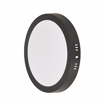 Painel LED Play Sobrepor Redondo 12W Bivolt 4.100K - Preto