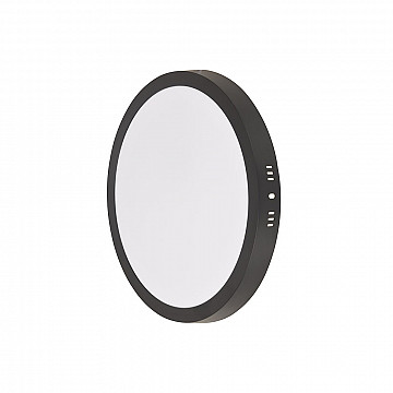 Painel LED Play Sobrepor Redondo 24W Bivolt 6.500K - Preto