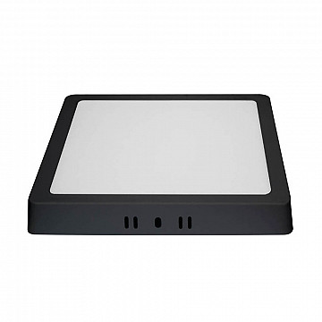 Painel LED Sobrepor Quadrado Alumínio 18W 4.100K - Preto