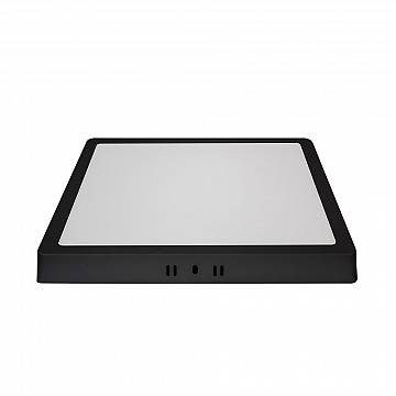 Painel LED Sobrepor Quadrado Alumínio 24W 3.000K - Preto