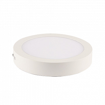 Painel LED TECH Slim Redondo Sobrepor 12W 3.000K - Branco