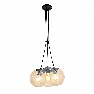 Pendente Globb 3 Globos - Vidro Âmbar