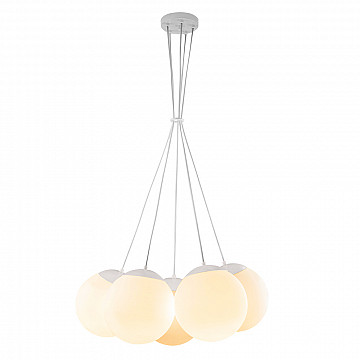 Pendente Globb 5 Globos - Vidro Leitoso